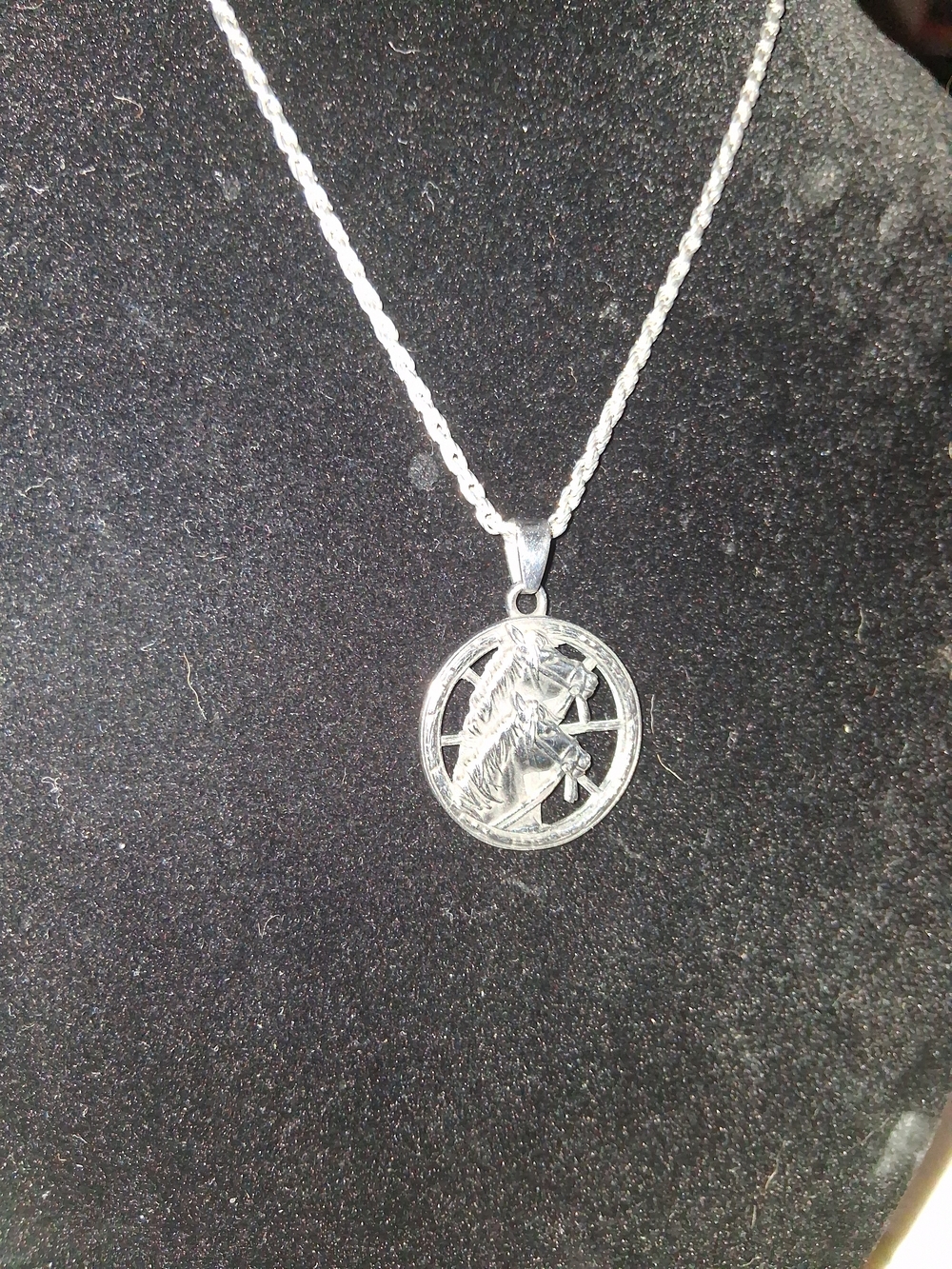 Stainless Steel Horse Head Pendant 20cm Necklace - Jewelry